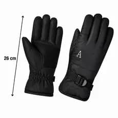 Luva Térmica  Unissex para Frio Intenso Moto Ciclismo Inverno  Ajustável Preta