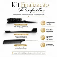KIT Escova Provocadora,Pente Calda, Pincel/Babyliss Baby Hair