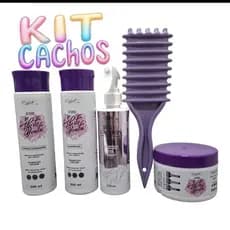 Kit  Ativador e Definidor de Cachos Completo Shampoo +Condicionador + Mascara+ Day After + Escova onda modeladora