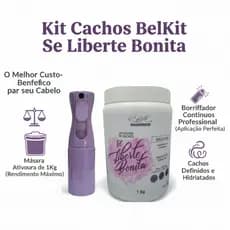 Kit Cachos BelKit Se Liberte Bonita 1Kg Máscara Ativadora + Borrifador Contínuo Profissional