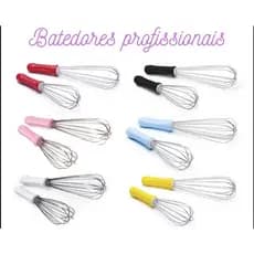 Batedor de Cozinha Fuê Profissional Reforçado – Tamanhos 25cm e 30cm, Cores Variadas