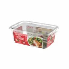 Pote Retangular Hermético de 800ml com 4 Travas Kit Organização Cozinha marmita  BPA Free Uninjet