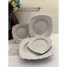 Kit 4 Pratos Quadrados Elegante – Grande + Pequeno Ativo