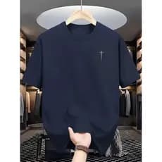 Camiseta Masculina Cruz 100% Algodão Manga Curta Lançamento