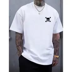 Camiseta Masculina Caveira Death Camisa Algodão Moda Streewear Blusa Malha Fio 30.1 Penteada Premium