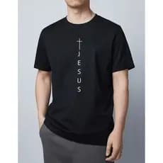 Camiseta Masculina Básica Jesus Classic 100% Algodão Penteado 30.1 Casual  Linha Premium Lançamento