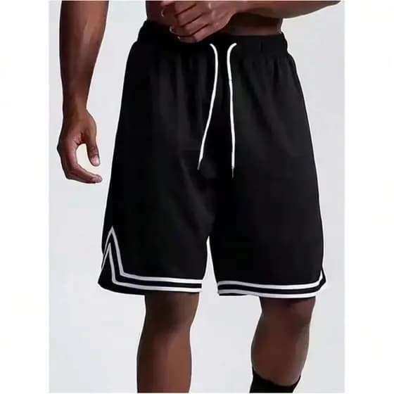Shorts Casuais e Esportivos para Homens com Cordão Ajustável e Elasticidade Média para Verão Basquete e Fitness