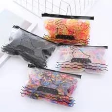 Kit Elásticos De Cabelo Feminino Descartável Multicolorido