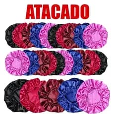 Kit 12/24 Unidades Touca de Cetim Anti Frizz