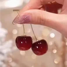 Brinco De Cereja Pingente em Formato Bijuteria Fruta para feminina/moda linda