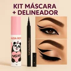 KIT Máscara Rímel Para Cílios Big No Panda + Caneta Delineadora