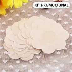 Kit Tapa Seios Invisível Adesivo Protetor com 7,5cm de Diâmetro para Tampar Mamilos Aureola