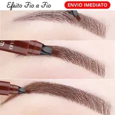 KIT 5 Canetas Marrom Escuro de Sobrancelha Longa Duração À Prova D’Água Fio a Fio