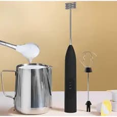 Mini Batedor Mixer Elétrico Portátil Bivolt - Preto