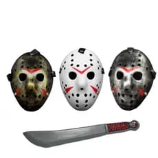 Máscara Jason Voorheels Sexta-feira 13 Fantasia Halloween Cosplay Festa Completo