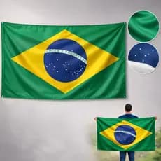 Bandeira Do Brasil Grande 150x90cm Copa Do Mundo Para Bastão