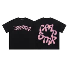 "Trapstar Pink Camiseta - Hip-Hop em Letras Rosa! Manga Curta, Algodão Premium e Estilo que Transforma o Seu Look"