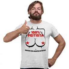 Camiseta de Carnaval Engraçada Festa 100% Peitista Unissex 100% Algodão Fio 30.1