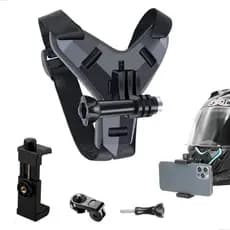 Suporte de Capacete Queixo Para Câmera de Ação Go Pro e Celular Suporte GoPro Sjcam Smartphone