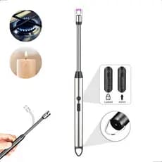 Acendedor Elétrico Recarregável USB Flexível Isqueiro Sem Chama para Fogão, Velas e Churrasqueira