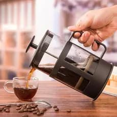 Cafeteira de Vidro Prensa Francesa Café Chá Cremeira Leite Cremoso 350ml