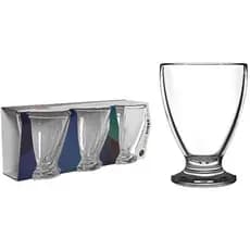 Jogo 6 Taças de Vidro Liso Para Sobremesa Sorvete 260ml Sheer Copo Alto Taça