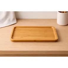 Bandeja Retangular Bambu Café Churrasco Decoração 36cm