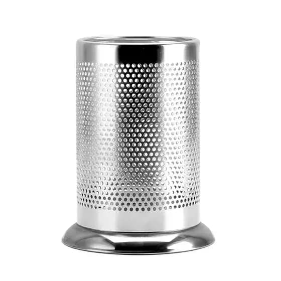 Porta Talheres Escorredor Aço Inox Vazado Cozinha
