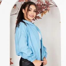 Jaqueta Corta-Vento Feminina Lisa com Capuz e Zíper Frontal Confortável e Estilosa