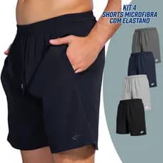 Kit 4 Short Premium Bermuda Tactel Elastano Esporte Masculina Treino Praia Piscina Academia Casual