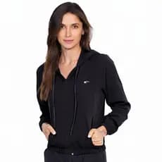 Jaqueta Tactel Feminina Elastano Leve Confortável Corta Vento com Capuz
