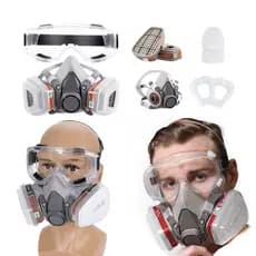 Máscaras De Gás Para Respiradores Viseira Capacete Óculos