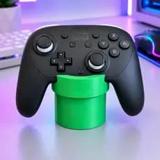 Suporte Controle Pro Nintendo Switch + Porta Jogos | Base Gamer Decorativa para Setup Premium Geek