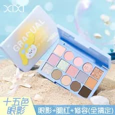Xixixi Roman Holiday Paleta de sombras de quinze cores peroladas foscas cor terra sombra Blush contorno abrangente tudo-