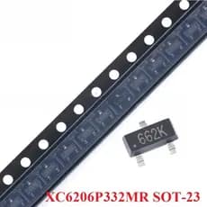 100 Peças/10 XC6206P332MR XC6206 662K SOT-23 SOT23 3.3V/500A LDO Chip Regulador Linear Diferencial De Baixa Tensão IC No