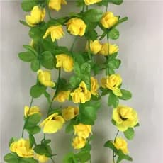 Flor artificial rosa rattan flor artificial parede pendurado planta artificial rattan decoração sala de estar casamento