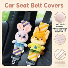 1 Pçs Almofadas De Cobertura De Cinto De Segurança Do Carro Universal Zootopia Nick Judy Ombro Almofada Protetor Alça De