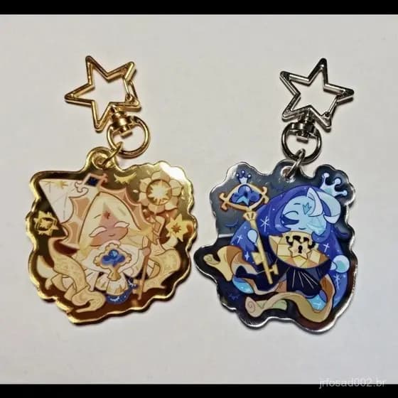 Biscoito Run Reino Anime Chaveiro Feminino Engraçado Acrílico Homem Pingente Ornamento Acessórios Amigo Presente