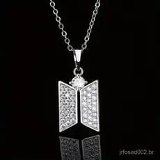 Colar De Moda BTS Inspirado Em Com Pingente De Liga De Zircão