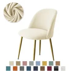 1PC Polar Velo Curvo Cadeira Capa Acento Curto Volta De Jantar Slipcovers Pequena Protetor Caso Para Cozinha Hotel
