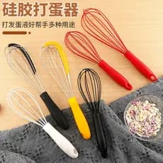 Espátula manual de silicone, batedor de ovos, misturador de farinha multiuso em aço inoxidável para doces, espumador de