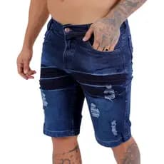 Bermuda Masculina Jeans Azul Escuro Shorts Masculino Moda Masculina Casual Verão ,lolikamodas