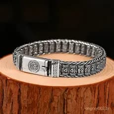 Pulseira De Oração Artesanal Passepartout Para Homens E Mulheres Com Seis Caracteres Mantra Personalidade Nação