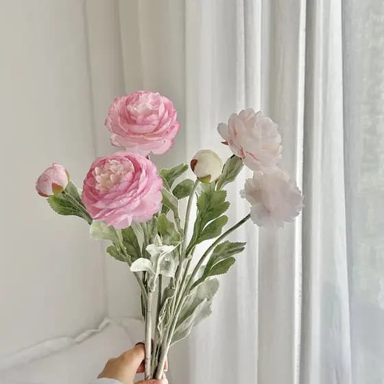 50cm três cabeças reunindo lótus peônia flor Artificial casamento casa sala de estar decoração
