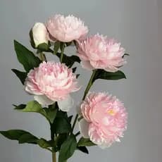 Lindos ramos longos de flor de peônia artificial de três cabeças, adequados para mesa de jantar de casamento em casa, de