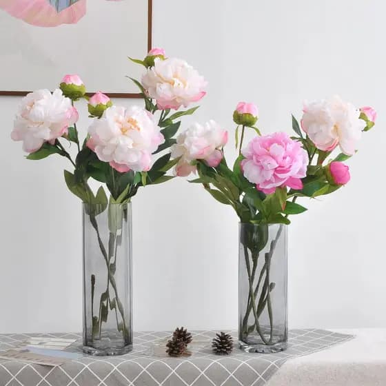 67cm conjunto de duas peças luxo peônia flor Artificial flor de seda Nordic decoração para casa casamento decoração maci