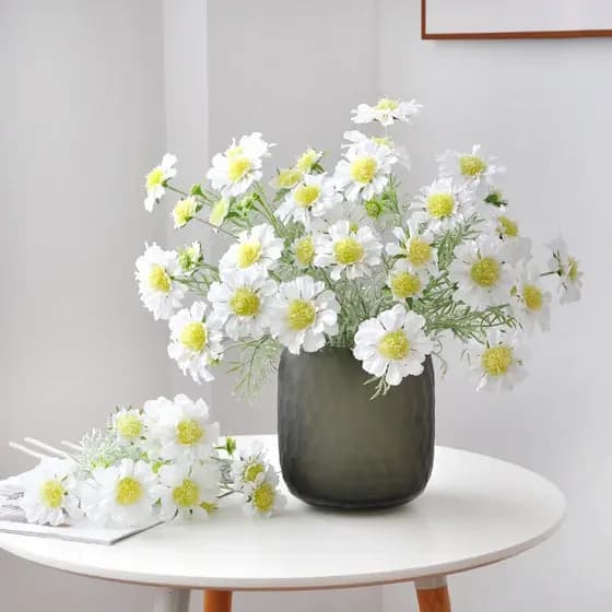1 flor Artificial, margarida africana de seda, crisântemo africano, crisântemo Afake, decoração de casamento em casa, de