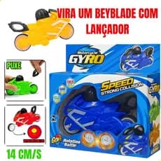 Moto Beyblade Infantil – Com Lançador Giro Battle e Luz LED