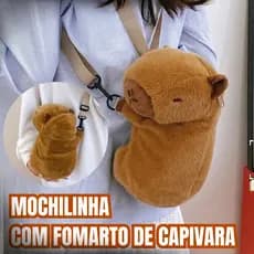Mochila Capivara Kawaii – Pelúcia Fofa e Macia Infantil