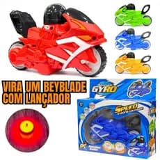 Moto Beyblade 2 em 1 com Lançador e LED – Brinquedo Interativo e Divertido
